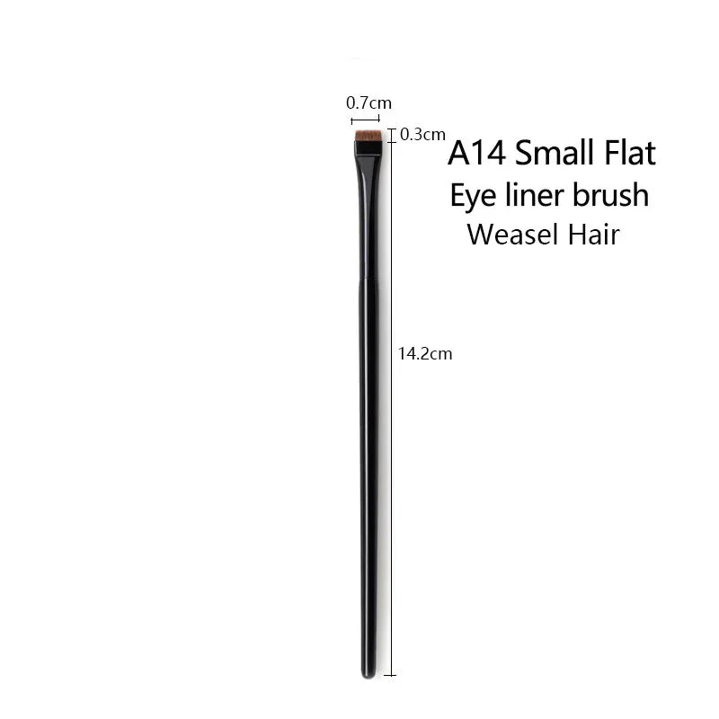 Pinceau Maquillage Ultra-Fin - Brosse Angulaire pour Eye-Liner et Sourcils, Poils Synthétiques Précis, Outil Cosmétique Professionnel.