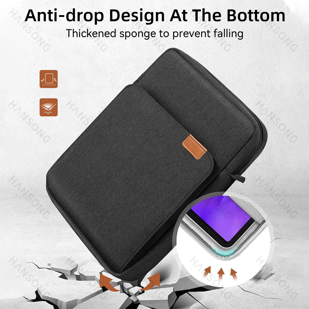 Étui de tablette pour Samsung Galaxy Tab S6 Lite, Galaxy Tab S7, iPad Pro 11, iPad 9.7, 9-11 pouces, sac à bandoulière pour transport et rangement.