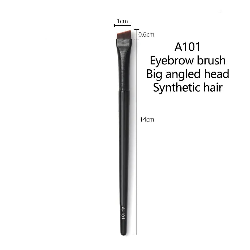 Pinceau Maquillage Ultra-Fin - Brosse Angulaire pour Eye-Liner et Sourcils, Poils Synthétiques Précis, Outil Cosmétique Professionnel.
