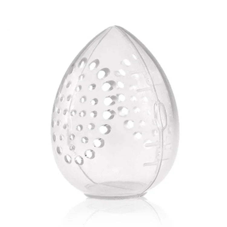 Boîte de Rangement pour Éponge Cosmétique - Organisateur Transparent pour Poudres et Accessoires Maquillage, Cadre Œuf Sec