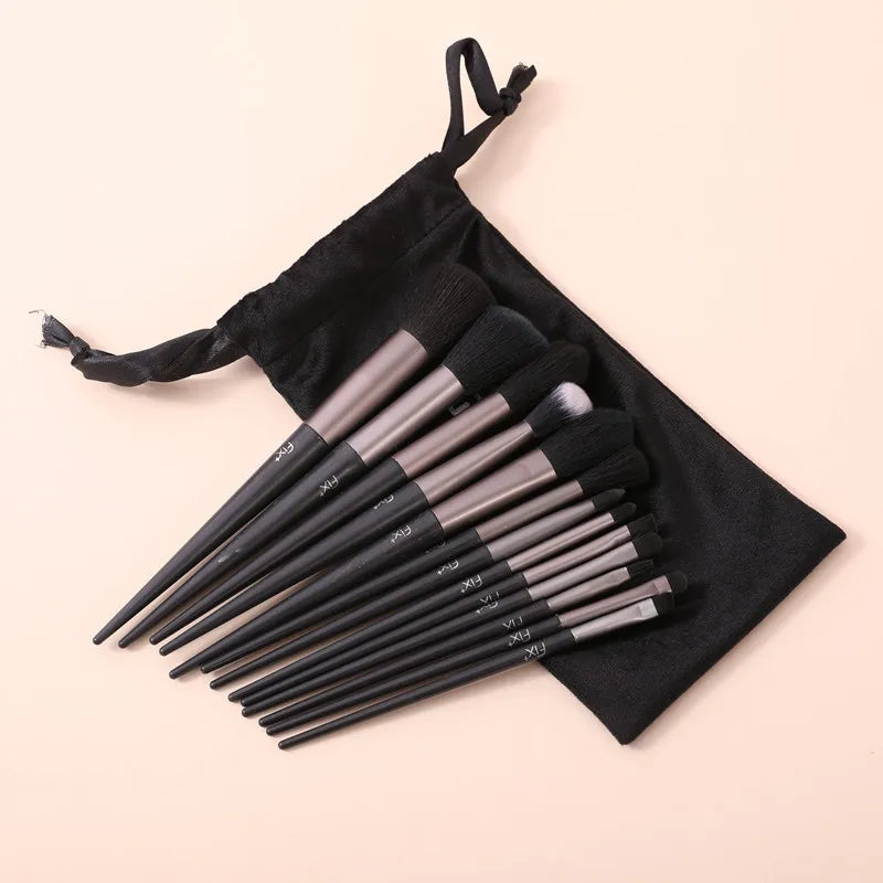 Pinceaux de maquillage pour femmes, fond de teint, ombre à paupières, poudre cosmétique, fard à joues, outils de maquillage, 13 pièces