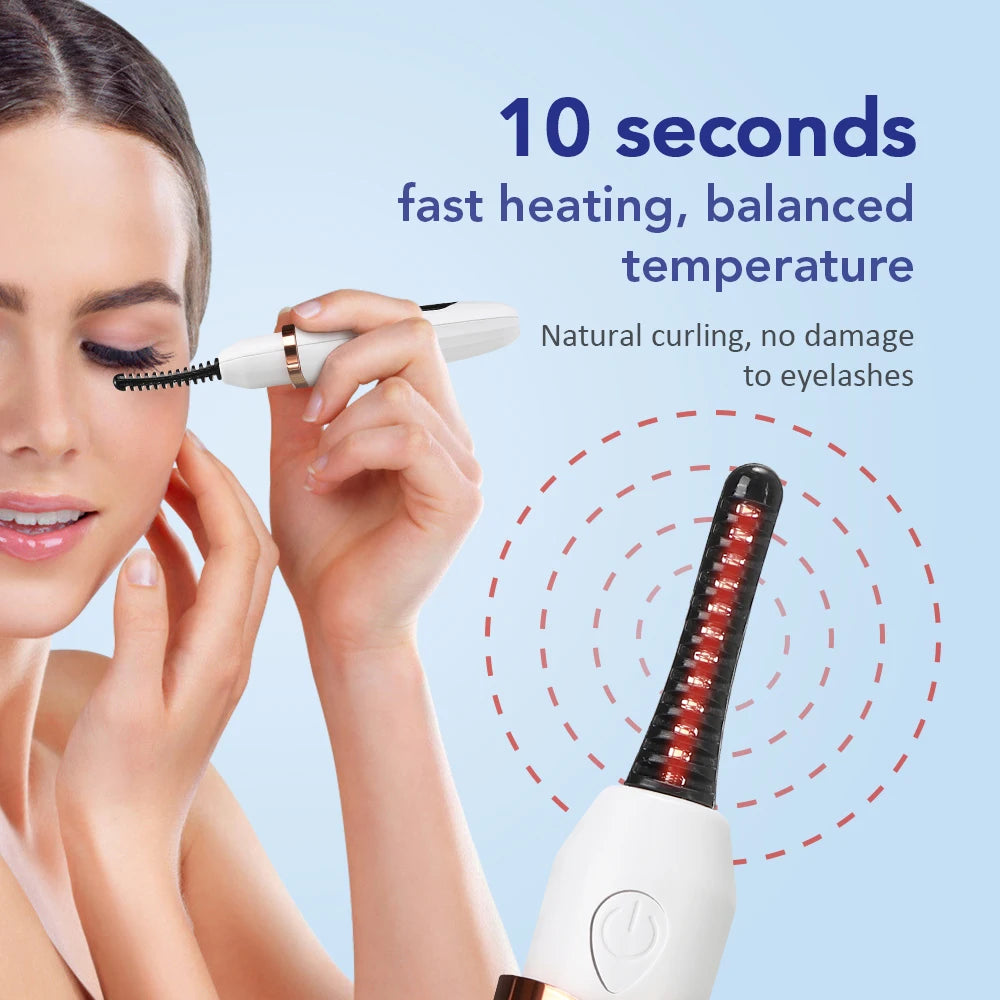 Recourbe-cils Électrique Intelligent à Température Contrôlée pour Cils Naturellement Recourbés - Outil de Maquillage pour Cils Durables.