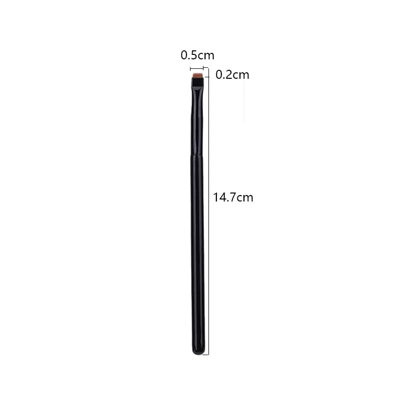 Pinceau Maquillage Ultra-Fin - Brosse Angulaire pour Eye-Liner et Sourcils, Poils Synthétiques Précis, Outil Cosmétique Professionnel.