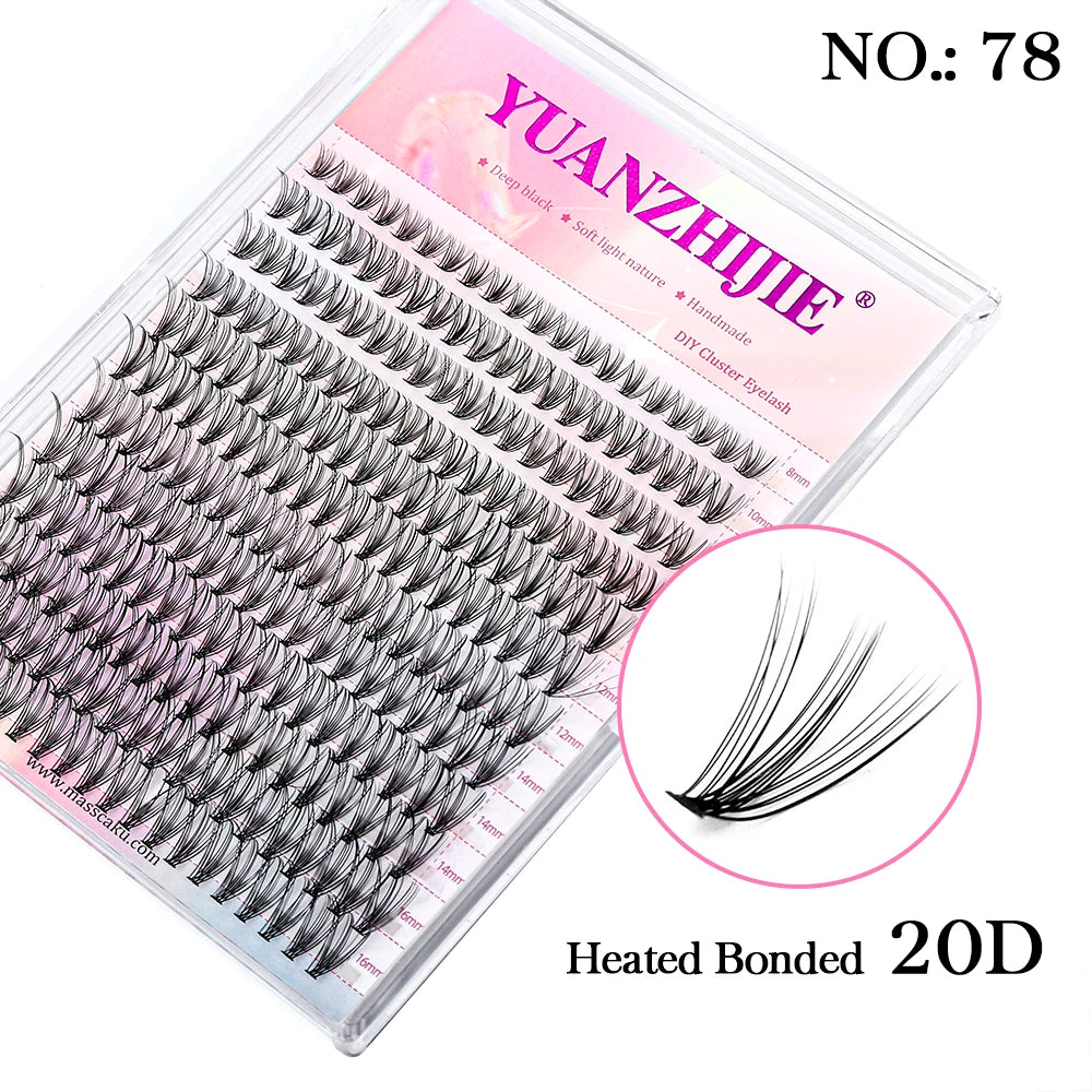 144 Paquets YUANZHIJIE Extensions de Cils Volume Prémontés : Kit d'extensions de cils individuels avec cils auto-adhésifs, fabriqué à partir de matériaux premium pour un maquillage professionnel et une finition parfaite.