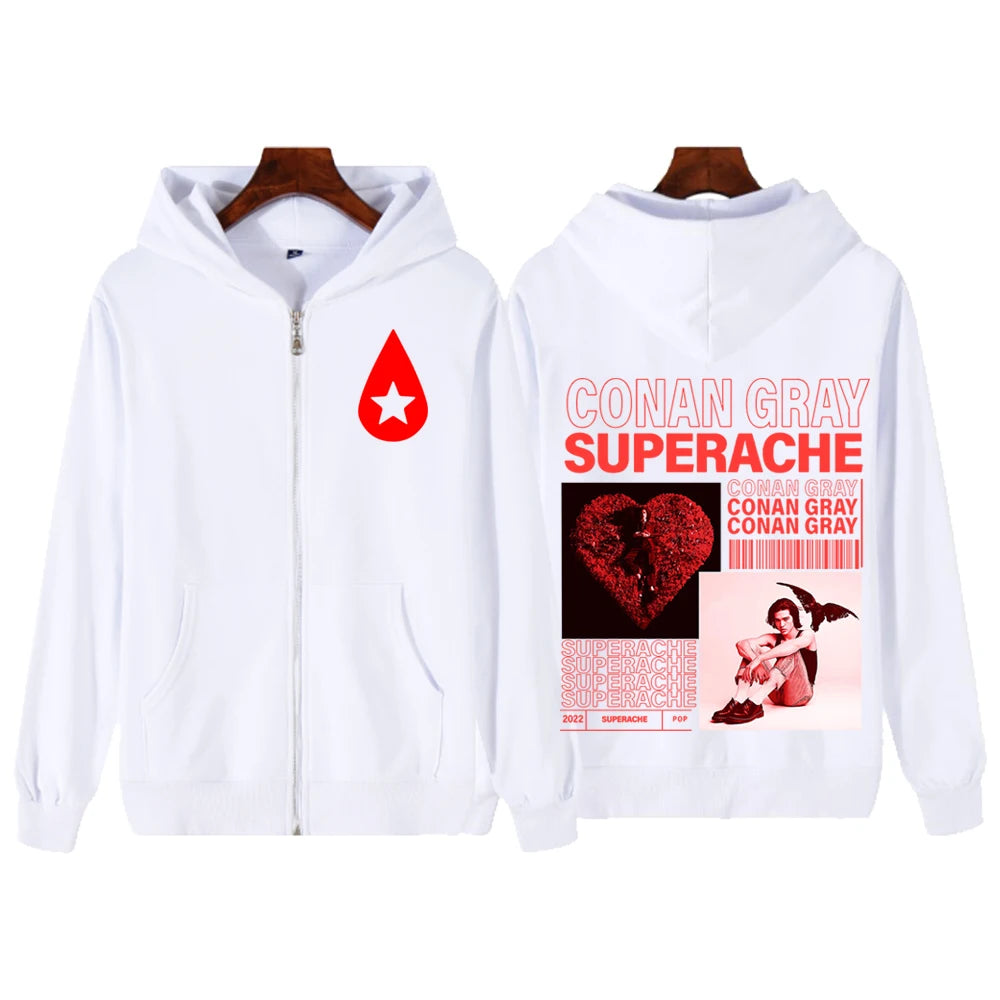 Conan Gray Found Heaven Superache Sweatshirt à Fermeture Éclair Streetwear
