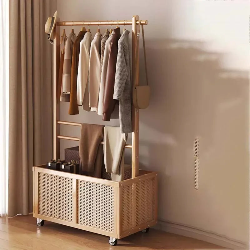 Rail multifonction avec roulettes et cintre pour pants, meubles de salon modernes,