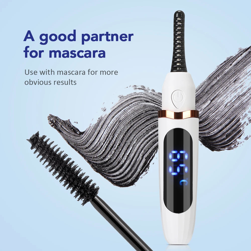 Recourbe-cils Électrique Intelligent à Température Contrôlée pour Cils Naturellement Recourbés - Outil de Maquillage pour Cils Durables.