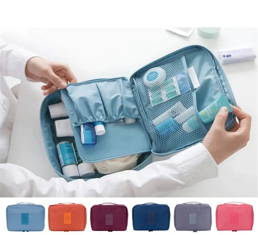 Trousse de Maquillage Grande Capacité - Organisateur Imperméable pour Femmes, Sac de Toilettes et Accessoires de Voyage