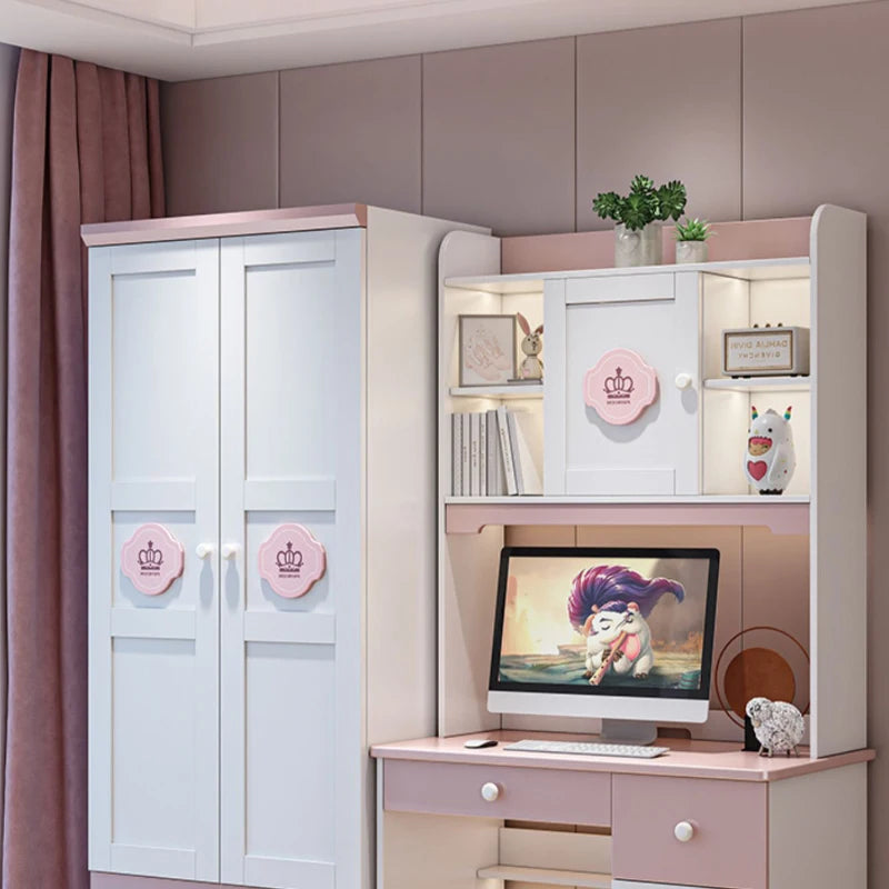 Armoires pour enfants avec cintres - Organisateur pour chambre à coucher - Placard de rangement mobile - Meuble de rangement pour la maison CY50CW.