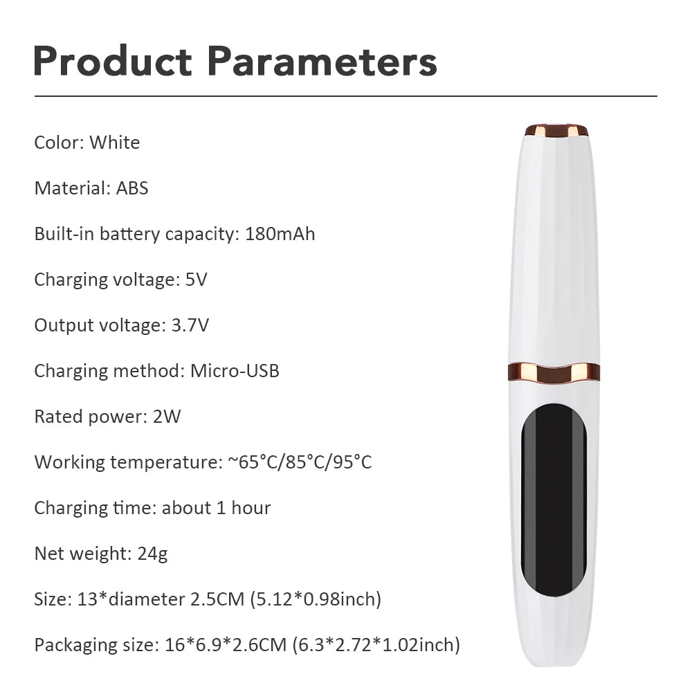 Recourbe-cils Électrique Intelligent à Température Contrôlée pour Cils Naturellement Recourbés - Outil de Maquillage pour Cils Durables.