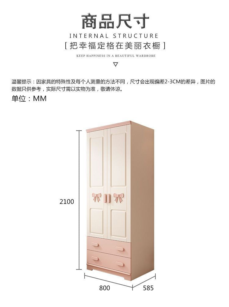 Armoire pour enfants – Meuble de rangement avec étagères, cintres et organisateur pour chambre à coucher