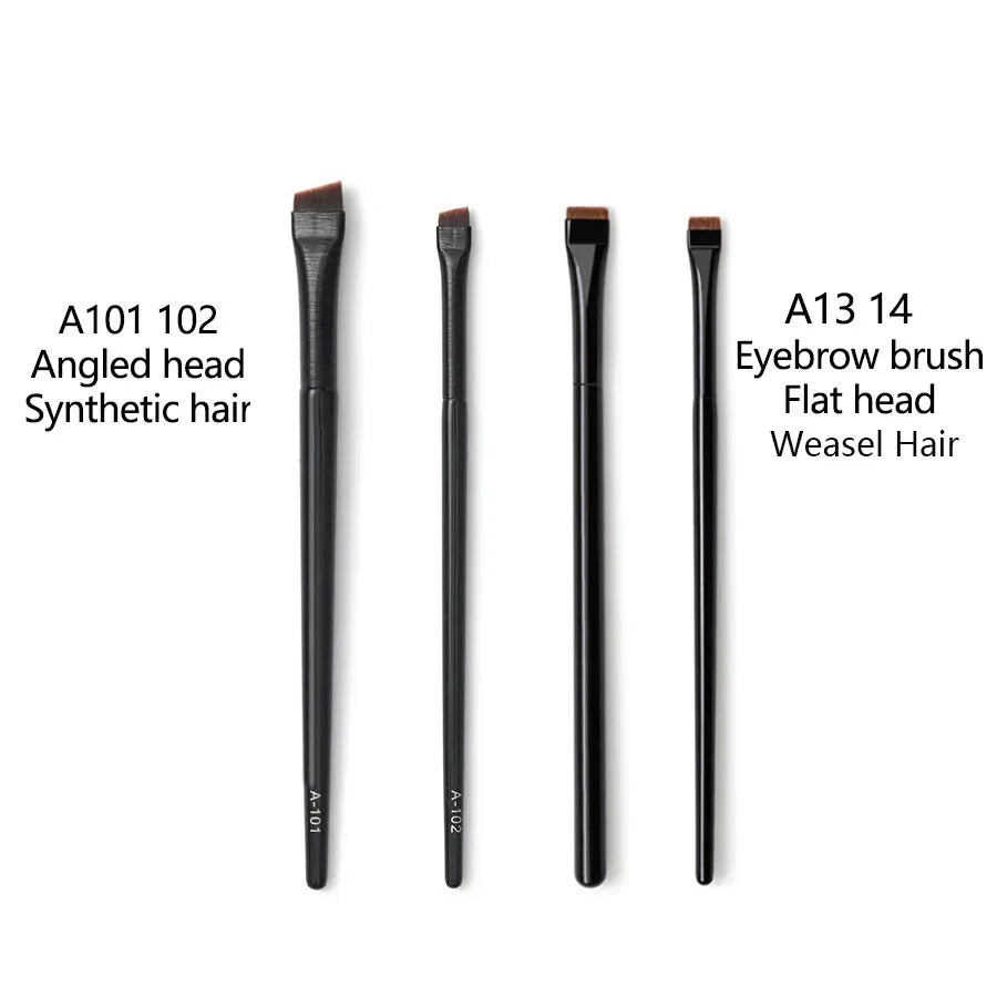 Pinceau Maquillage Ultra-Fin - Brosse Angulaire pour Eye-Liner et Sourcils, Poils Synthétiques Précis, Outil Cosmétique Professionnel.