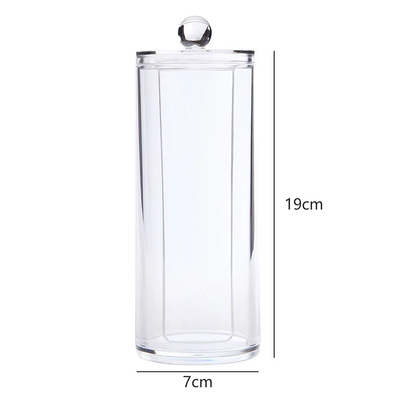 Boîte Organisatrice de Maquillage - Rangement pour Cotons-Tiges, Bijoux et Produits Cosmétiques, Boîte en Plastique
