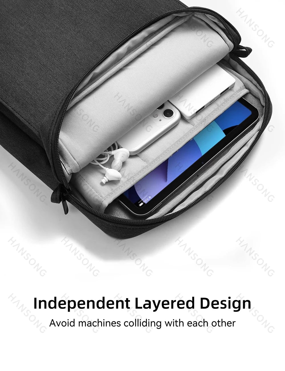Étui de tablette pour Samsung Galaxy Tab S6 Lite, Galaxy Tab S7, iPad Pro 11, iPad 9.7, 9-11 pouces, sac à bandoulière pour transport et rangement.