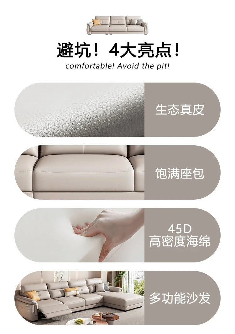 Canapé multifonction nordique – Design électrique et luxueux, ajustable et intelligent pour salon, meuble moderne