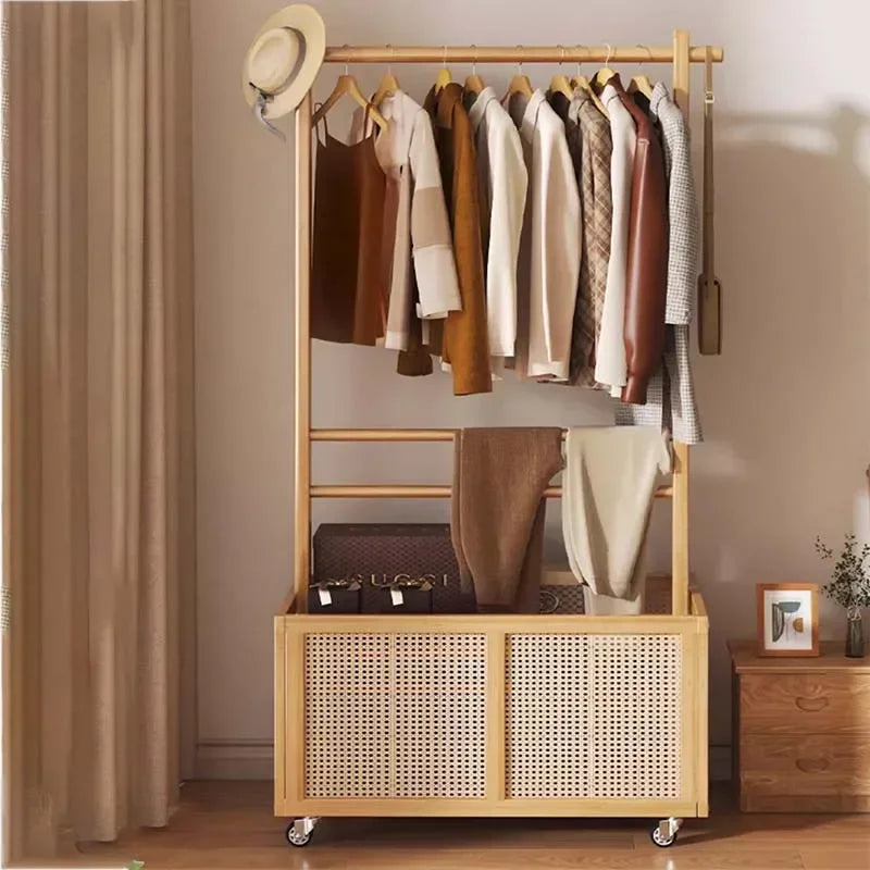 Rail multifonction avec roulettes et cintre pour pants, meubles de salon modernes,