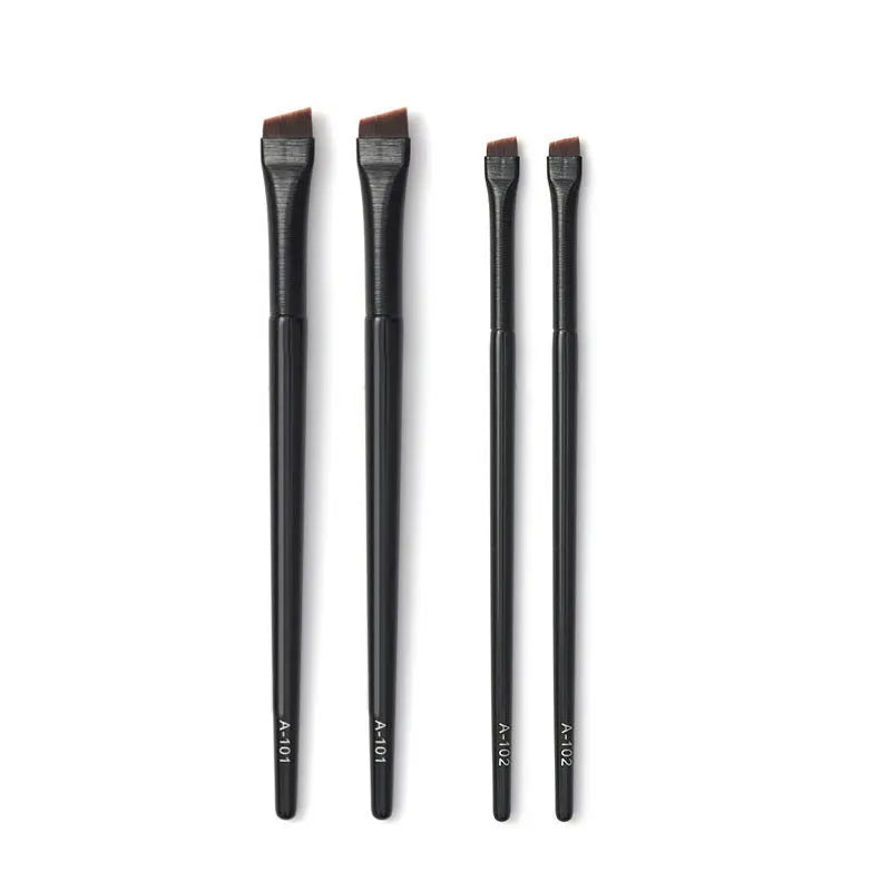 Pinceau Maquillage Ultra-Fin - Brosse Angulaire pour Eye-Liner et Sourcils, Poils Synthétiques Précis, Outil Cosmétique Professionnel.