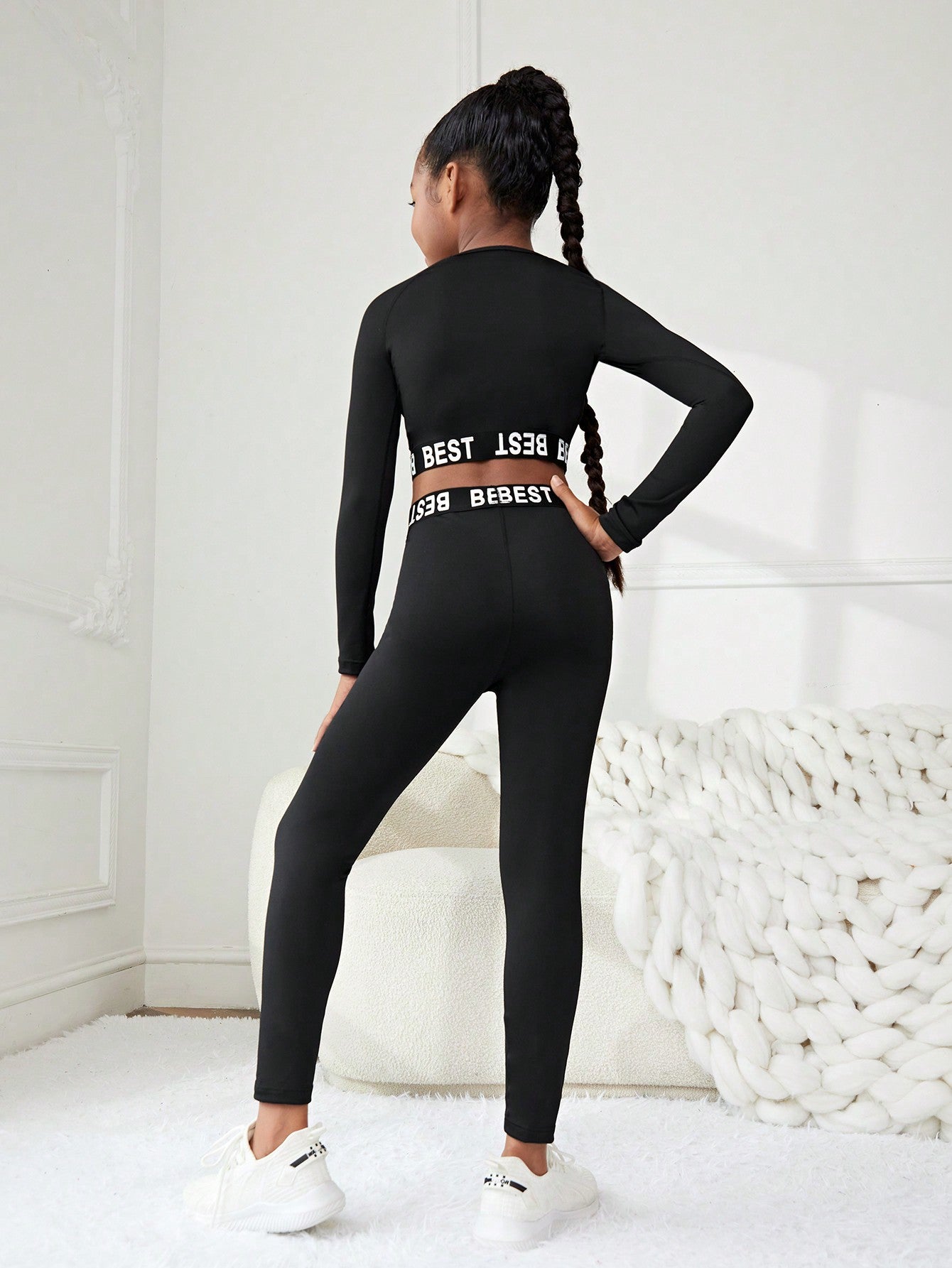 Fille Legging & T-Shirt De Sport À Lettres