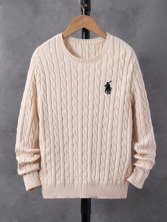 Pull col rond à grosse maille pour garçons adolescents, convient pour le printemps, l'été, l'automne. Style de rue décontracté pour l'école, la maison, les voyages, les fêtes