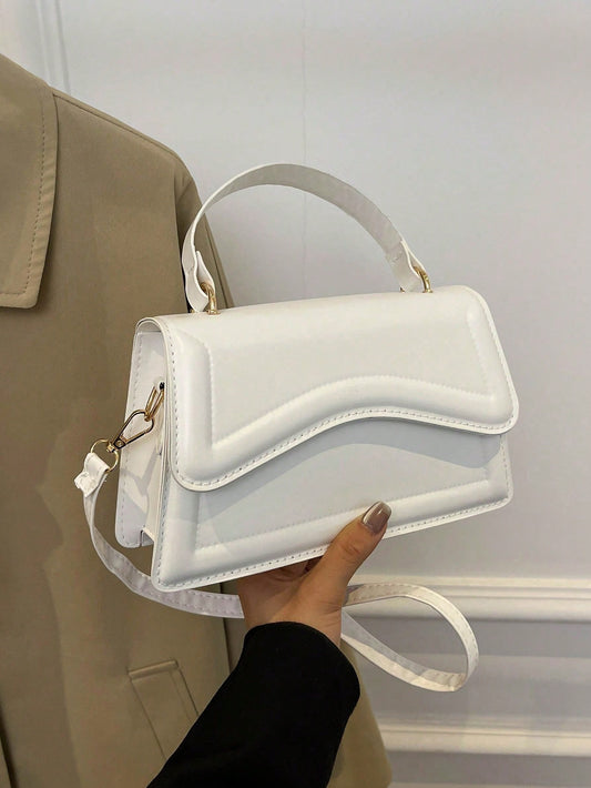 Nouveau sac à main mode décontracté en PU gaufré de couleur unie avec bandoulière et porte-monnaie pour femmes