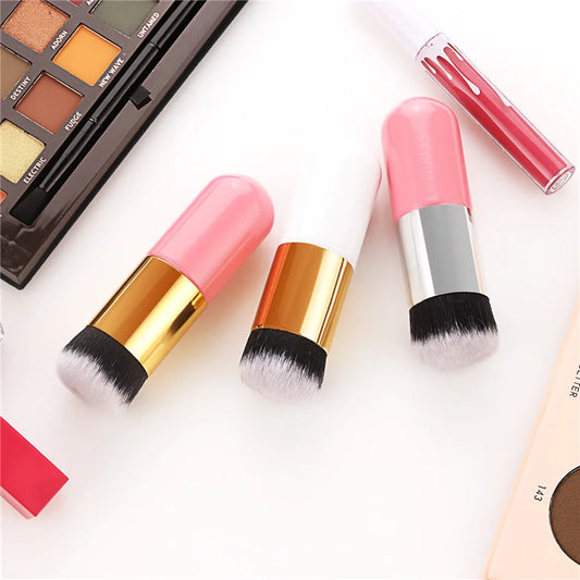 Pinceau de Maquillage Portable Ronshadow - Fond de Teint et Poudre Cosmétique, Brosse Pudgy Beauté