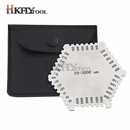 NOUVEL instrument à haute précision en acier inoxydable, peigne hexagonal pour film humide, jauge d'épaisseur de diaphragme humide en acier inoxydable. pour sport