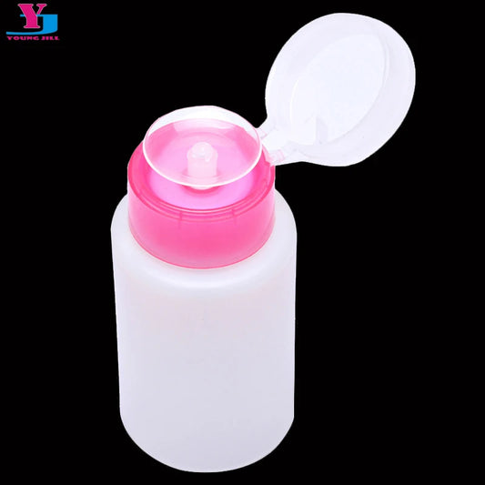 Bouteille Pompe 150ML Rose Vide pour Liquide, Alcool, Dissolvant Vernis à Ongles, Nettoyant, Distributeur, Contenant Rechargeable de Maquillage.