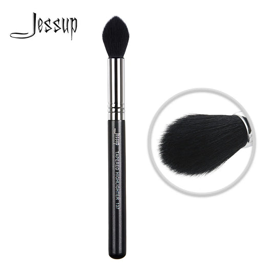 Pinceau Highlighter Jessup - Pinceau Maquillage Synthétique pour Contouring, Ombre et Éclairage, Modèle 137.