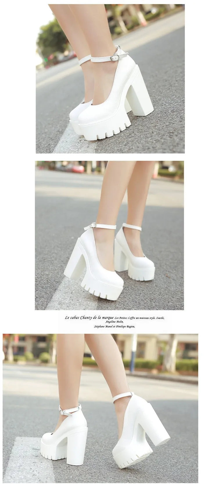 Chaussures à talons hauts décontractées pour le printemps et l'automne, avec un talon épais et une plateforme sexy.