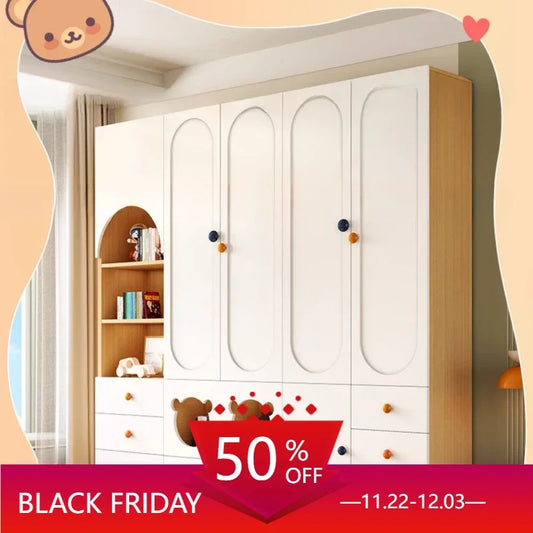 Organisateur de rangement pour enfants – Armoire, étagères pour vêtements, meuble de chambre, mobilier de rangement pour enfants CY50CW