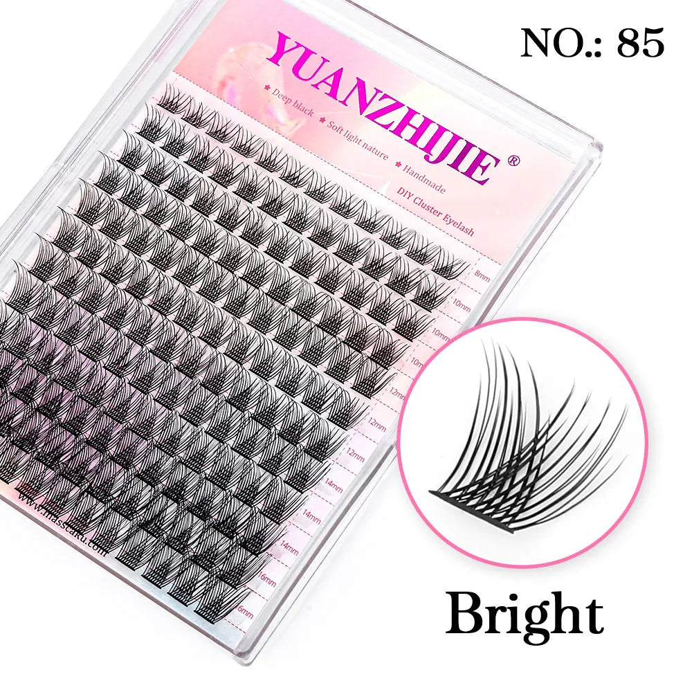 144 Paquets YUANZHIJIE Extensions de Cils Volume Prémontés : Kit d'extensions de cils individuels avec cils auto-adhésifs, fabriqué à partir de matériaux premium pour un maquillage professionnel et une finition parfaite.