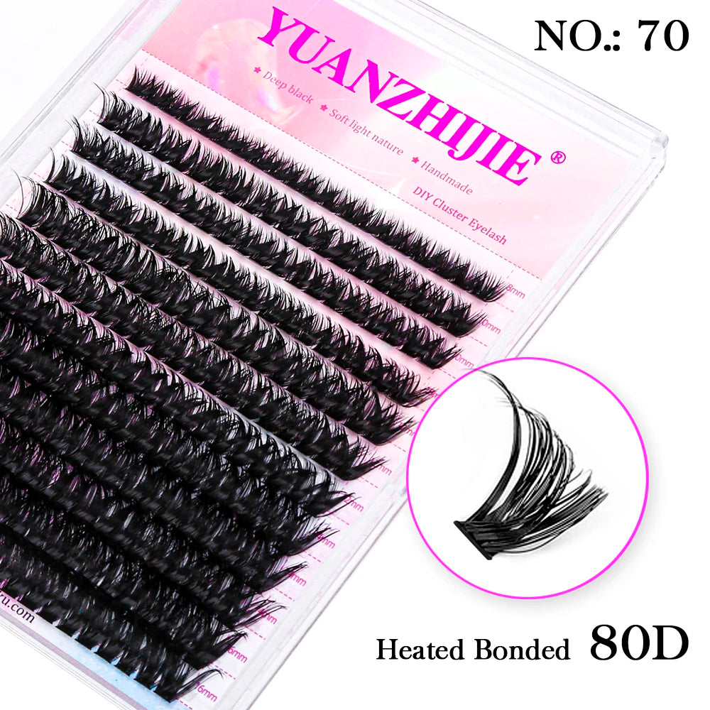 144 Paquets YUANZHIJIE Extensions de Cils Volume Prémontés : Kit d'extensions de cils individuels avec cils auto-adhésifs, fabriqué à partir de matériaux premium pour un maquillage professionnel et une finition parfaite.