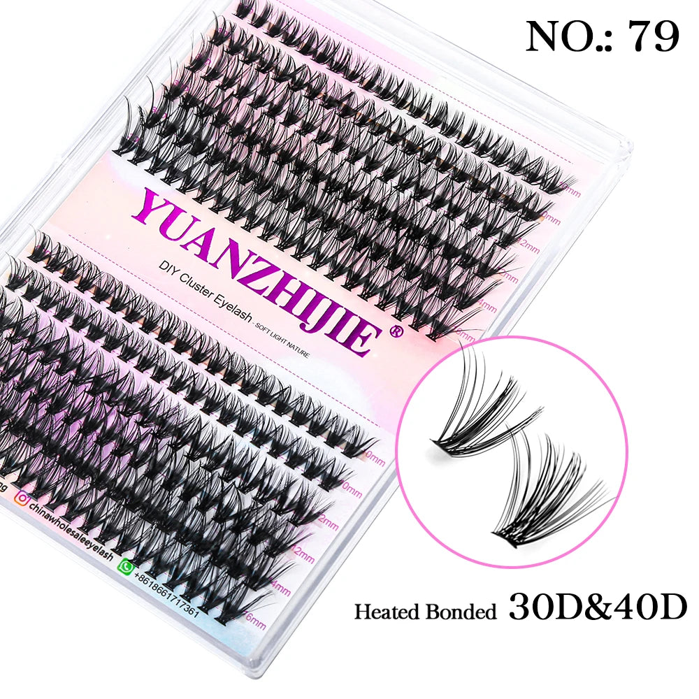 144 Paquets YUANZHIJIE Extensions de Cils Volume Prémontés : Kit d'extensions de cils individuels avec cils auto-adhésifs, fabriqué à partir de matériaux premium pour un maquillage professionnel et une finition parfaite.