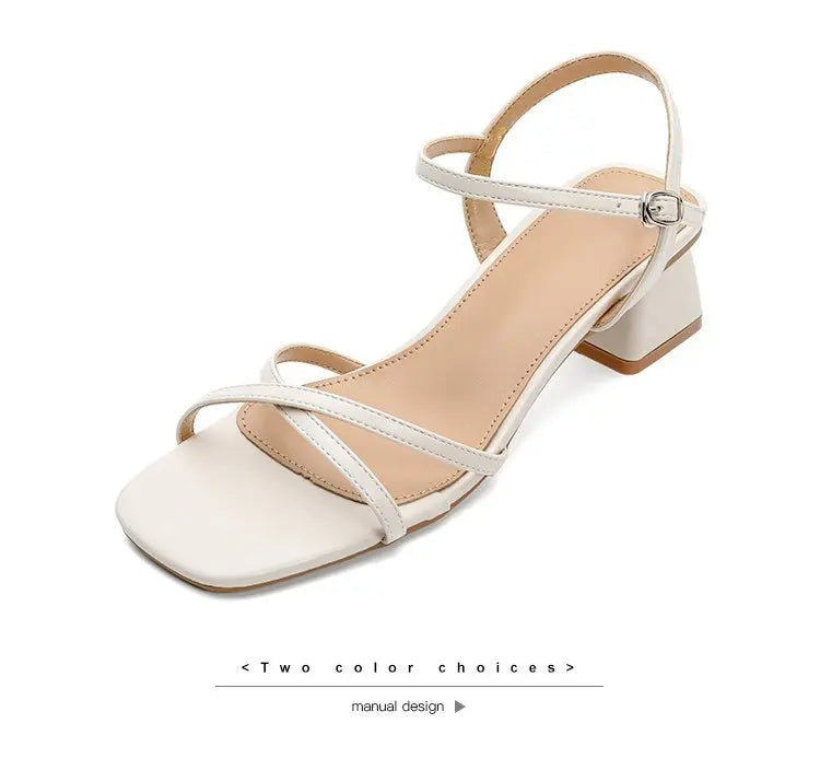 Sandales pour femmes, chaussures d'été à talons hauts, de créateurs de luxe, avec talon bloc bas et élégant, parfaites pour les robes casual de taille moyenne, disponibles en noir.