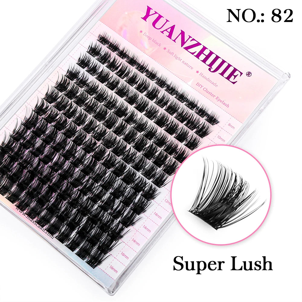 144 Paquets YUANZHIJIE Extensions de Cils Volume Prémontés : Kit d'extensions de cils individuels avec cils auto-adhésifs, fabriqué à partir de matériaux premium pour un maquillage professionnel et une finition parfaite.