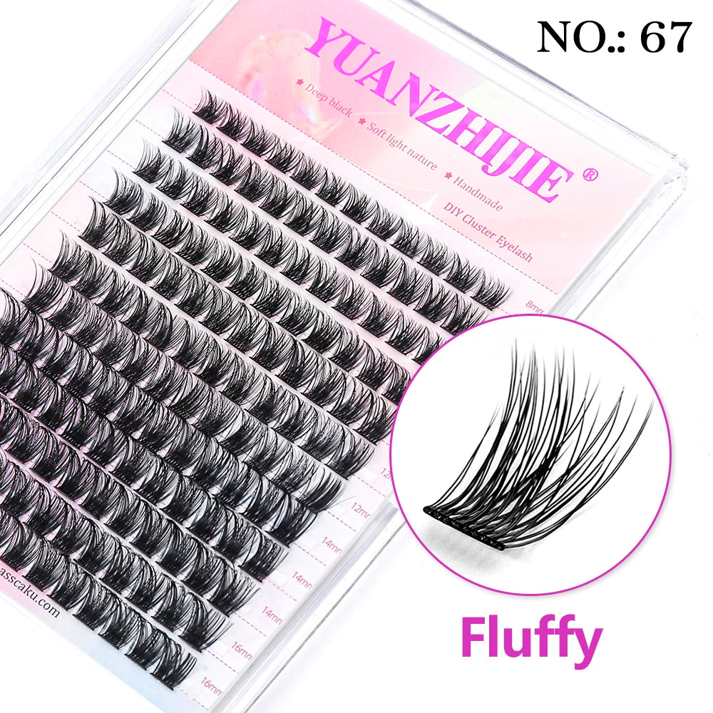 144 Paquets YUANZHIJIE Extensions de Cils Volume Prémontés : Kit d'extensions de cils individuels avec cils auto-adhésifs, fabriqué à partir de matériaux premium pour un maquillage professionnel et une finition parfaite.