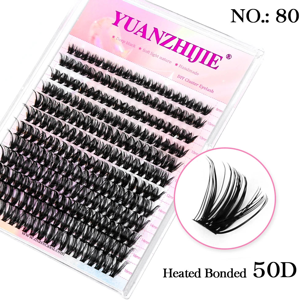144 Paquets YUANZHIJIE Extensions de Cils Volume Prémontés : Kit d'extensions de cils individuels avec cils auto-adhésifs, fabriqué à partir de matériaux premium pour un maquillage professionnel et une finition parfaite.