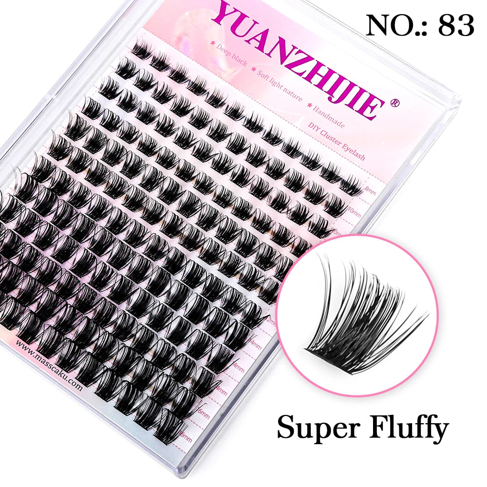 144 Paquets YUANZHIJIE Extensions de Cils Volume Prémontés : Kit d'extensions de cils individuels avec cils auto-adhésifs, fabriqué à partir de matériaux premium pour un maquillage professionnel et une finition parfaite.