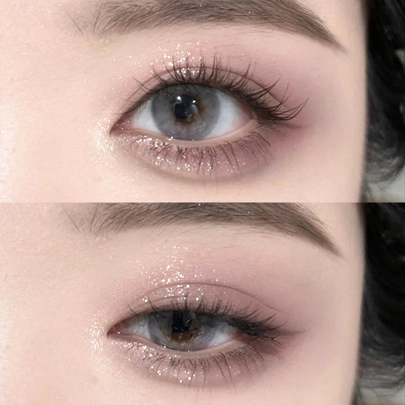 Palette de Fards à Paupières Neuf Couleurs - Orange, Marron, Pailleté, Mat et Brillant, Longue Tenue, Maquillage des Yeux