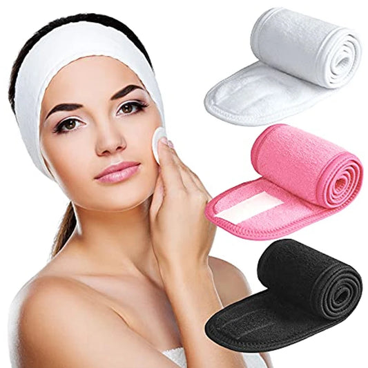 Bandeau Autocollant Large pour Femmes - Serviette de Yoga, Spa, Bain, Douche, Maquillage, Lavage du Visage, Salon Cosmétiques, Accessoires de Maquillage.