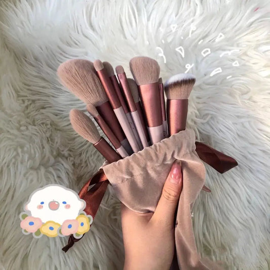Pinceaux de maquillage pour femmes, fond de teint, ombre à paupières, poudre cosmétique, fard à joues, outils de maquillage, 13 pièces