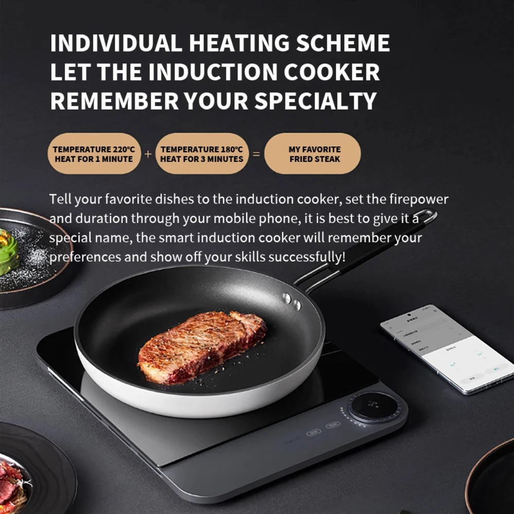 Xiaomi Mijia Cuisinière à Induction Ultra-fine 2100W - Cuisinière Connectée 23mm d'épaisseur, Compatible avec l'App Mijia ( cuisine )