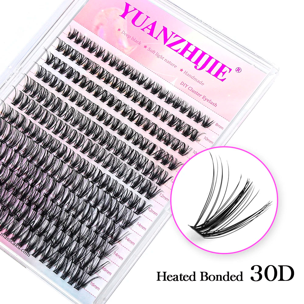 144 Paquets YUANZHIJIE Extensions de Cils Volume Prémontés : Kit d'extensions de cils individuels avec cils auto-adhésifs, fabriqué à partir de matériaux premium pour un maquillage professionnel et une finition parfaite.