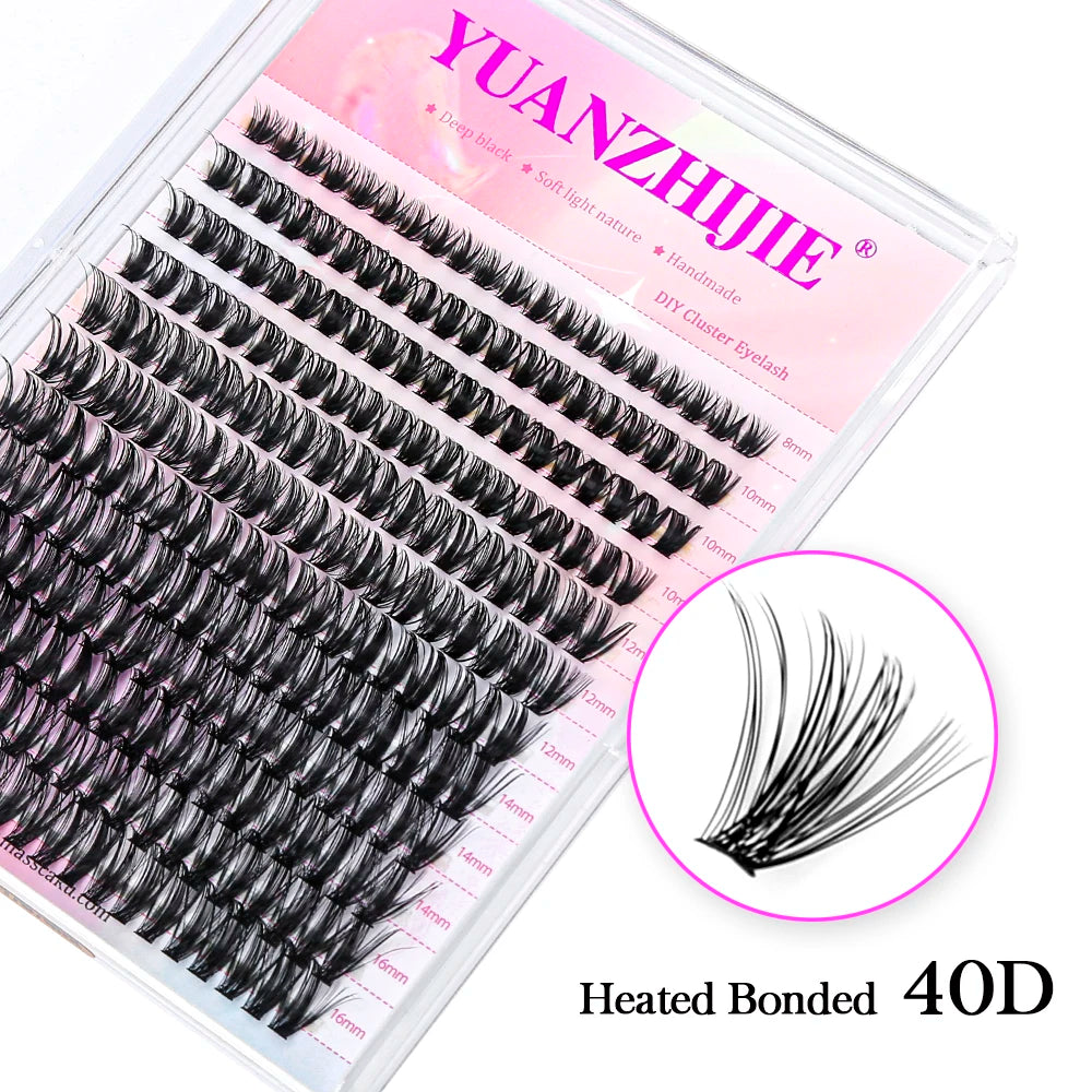 144 Paquets YUANZHIJIE Extensions de Cils Volume Prémontés : Kit d'extensions de cils individuels avec cils auto-adhésifs, fabriqué à partir de matériaux premium pour un maquillage professionnel et une finition parfaite.