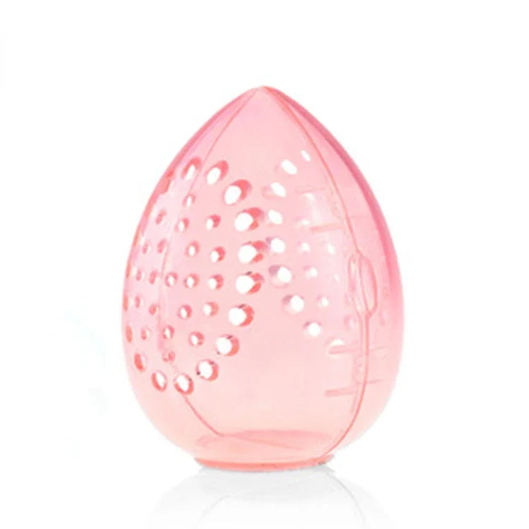 Boîte de Rangement pour Éponge Cosmétique - Organisateur Transparent pour Poudres et Accessoires Maquillage, Cadre Œuf Sec