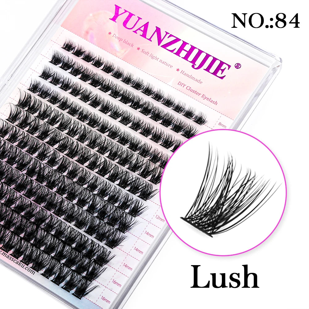 144 Paquets YUANZHIJIE Extensions de Cils Volume Prémontés : Kit d'extensions de cils individuels avec cils auto-adhésifs, fabriqué à partir de matériaux premium pour un maquillage professionnel et une finition parfaite.