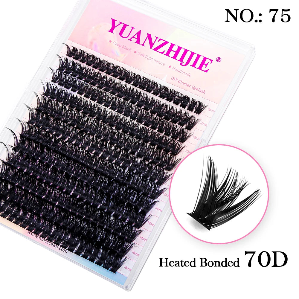 144 Paquets YUANZHIJIE Extensions de Cils Volume Prémontés : Kit d'extensions de cils individuels avec cils auto-adhésifs, fabriqué à partir de matériaux premium pour un maquillage professionnel et une finition parfaite.