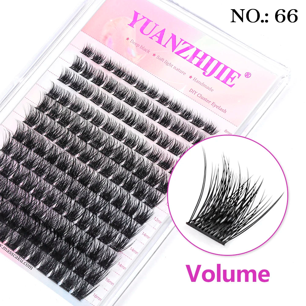 144 Paquets YUANZHIJIE Extensions de Cils Volume Prémontés : Kit d'extensions de cils individuels avec cils auto-adhésifs, fabriqué à partir de matériaux premium pour un maquillage professionnel et une finition parfaite.