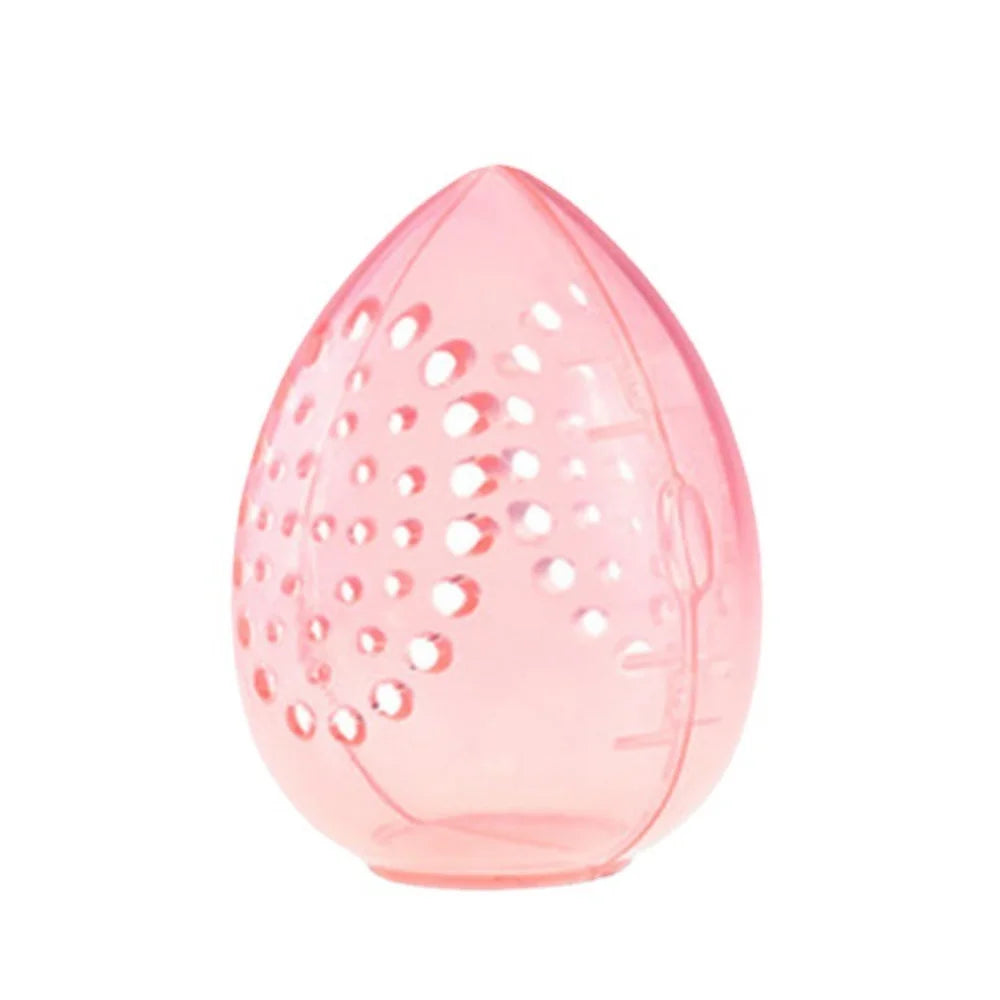 Boîte de Rangement pour Éponge Cosmétique - Organisateur Transparent pour Poudres et Accessoires Maquillage, Cadre Œuf Sec