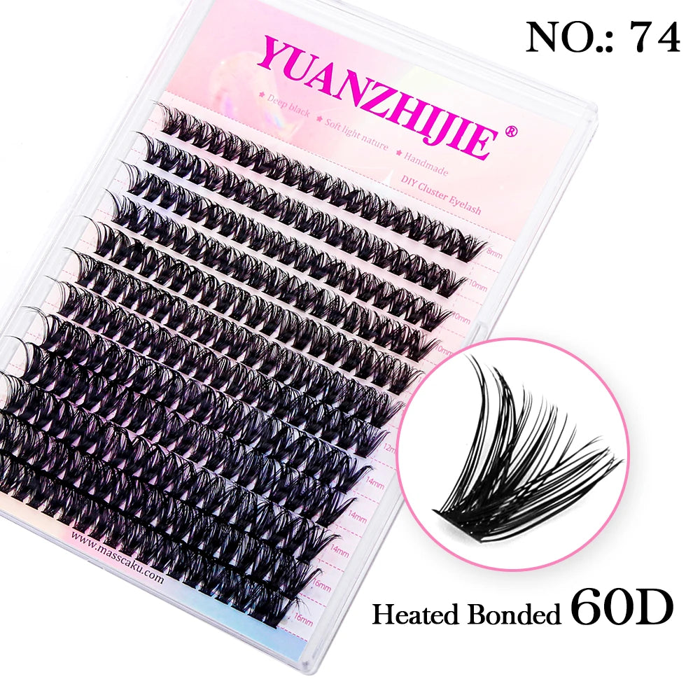 144 Paquets YUANZHIJIE Extensions de Cils Volume Prémontés : Kit d'extensions de cils individuels avec cils auto-adhésifs, fabriqué à partir de matériaux premium pour un maquillage professionnel et une finition parfaite.